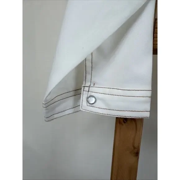 NWT Ame Belle Ivory Western Style Front Tie Snap Up Top #1355 Size XL - Picture 4 of 9